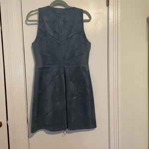 Denim blue color suede like dress